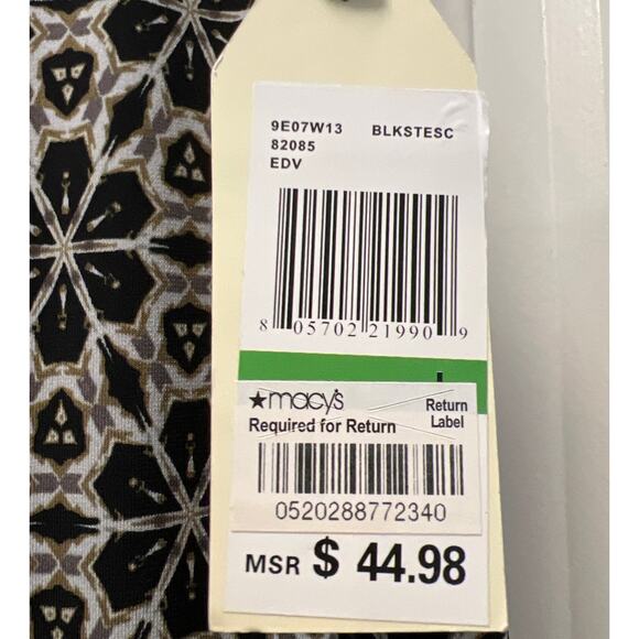 NWT Studio M Women’s Boho Geometric Floral Pleated A-line‎ Skirt Size L Multi - Picture 2 of 5